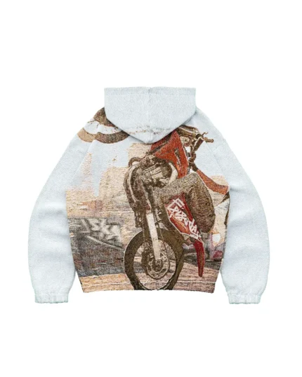 Wheel Up Tapestry Zip-up Hoodie